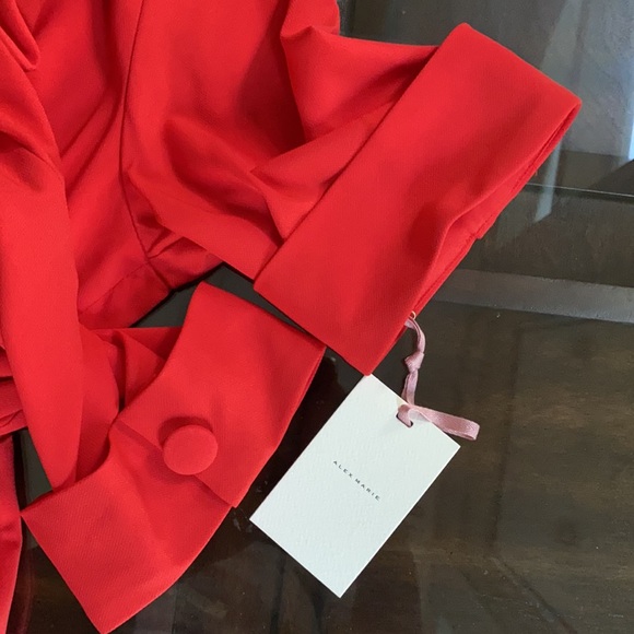 Alex Marie
Arielle Short Sleeve V-Neck Tie Front Romper Dress. - Picture 5 of 12